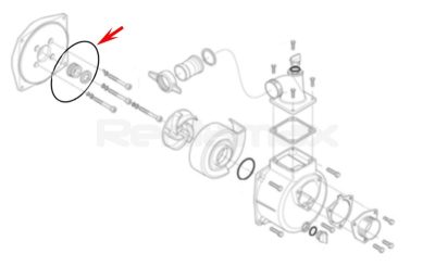 O¨RING TAPA TRASERA Bomba de Agua Caudal 4”