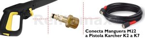 ADAPTADOR PARA CONECTAR MANGUERA TIPO M22 A PISTOLA KARCHER K2 K3 K4 K5 K6 K7