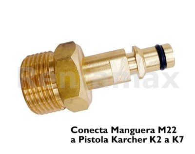 ADAPTADOR PARA CONECTAR MANGUERA TIPO M22 A PISTOLA KARCHER K2 K3 K4 K5 K6 K7