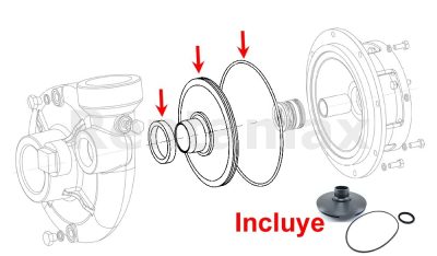 KIT IMPELLER BOMBA AGUA PRESION CARACOLA 3X3 DIESEL